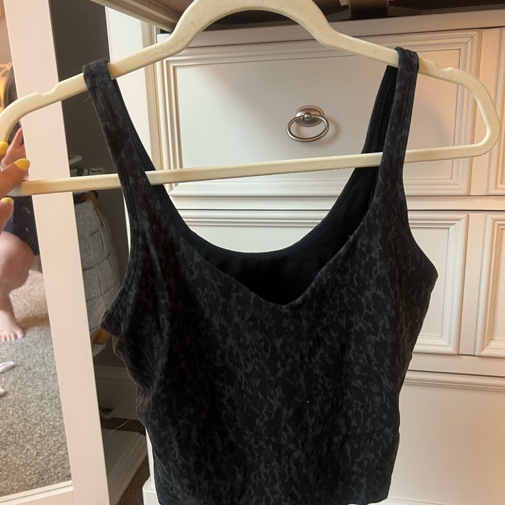 Lululemon Athletica Black Fitted Crop align Tank Top